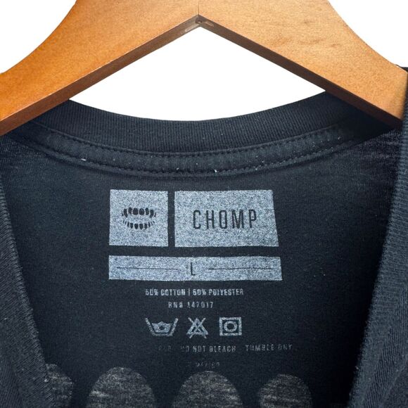 Chomp Fangs Teeth Streetwear Hip Hop Tee Horror Designer Black T Shirt sz L - Picture 4 of 4